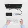 ACT USB-C 4K kelių prievadų adapteris 2 HDMI monitoriams, USB-A duomenų prievadas
