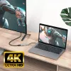 ACT USB-C 4K kelių prievadų adapteris 2 HDMI monitoriams, USB-A duomenų prievadas