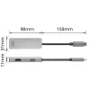 ACT USB-C 4K kelių prievadų adapteris 2 HDMI monitoriams, USB-A duomenų prievadas