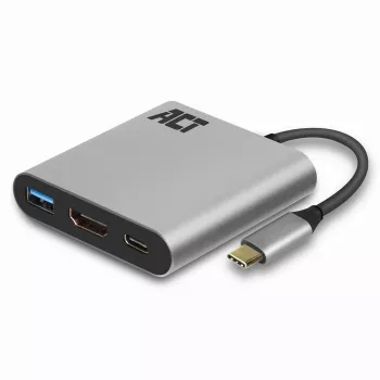 ACT USB-C daugiafunkcis adapteris 1 HDMI monitoriui, 1x USB-A, PD pralaidumas