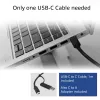 ACT USB-C dokavimo stotelė 4K, skirta 2 arba 3 HDMI/DisplayPort monitoriams, DisplayLink