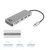 ACT USB-C stotelė 3.0, 3x USB-A, kortelių skaitytuvas, PD perdavimas