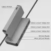 ACT USB-C stotelė 3.0, 3x USB-A, kortelių skaitytuvas, PD perdavimas