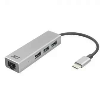 USB-C šakotuvas ACT AC7055 3x USB-A Gigabit Ethernet