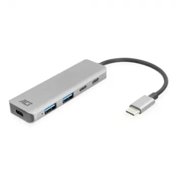 ACT AC7072 USB 3.2 Gen 1 Type-C šakotuvas 5000 Mbit/s juodas pilkas