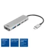 ACT AC7072 USB 3.2 Gen 1 Type-C šakotuvas 5000 Mbit/s juodas pilkas