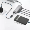 ACT AC7072 USB 3.2 Gen 1 Type-C šakotuvas 5000 Mbit/s juodas pilkas