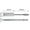 ACT AC7072 USB 3.2 Gen 1 Type-C šakotuvas 5000 Mbit/s juodas pilkas