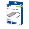 ACT USB-C 4K prijungimo stotelė 1 HDMI monitoriui, Ethernet, USB-C, USB-A, kortelių skaitytuvas ir PD pralaidumas