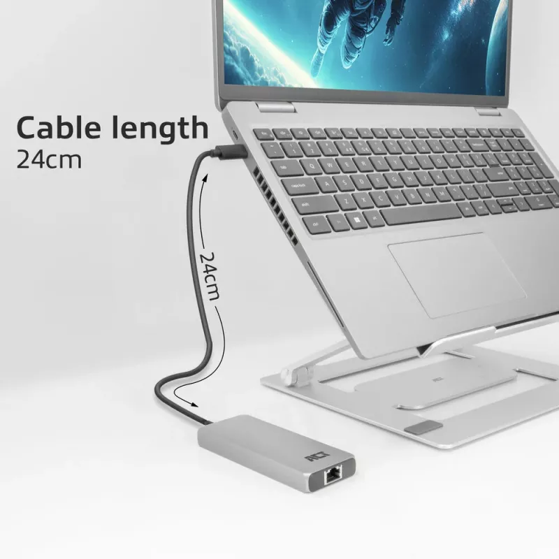 ACT USB-C 4K / 8K 30Hz dokavimo stotelė 1 HDMI monitoriui, 2.5 Gigabit eternetas, USB-C 10Gbps, USB-A 10Gbps, 3.5mm garsas, PD perdavimas