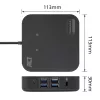 ACT universali USB-C dokų stotelė 4K, skirta 2 HDMI/DisplayPort monitoriams, DisplayLink, kompaktiškas dizainas