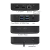 ACT universali USB-C dokų stotelė 4K, skirta 2 HDMI/DisplayPort monitoriams, DisplayLink, kompaktiškas dizainas