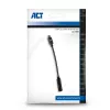 Garso kabelis ACT AC7380 0,11 m 3,5 mm lizdas USB Type-C kištukas juodas