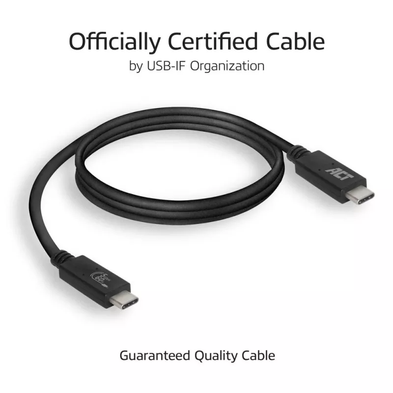 ACT USB 3.0 laidas USB-C USB-IF sertifikuotas 1 metro 5 Gbit/s