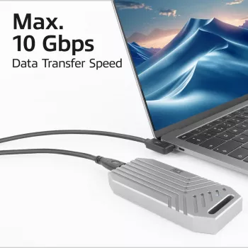 ACT USB 3.0 kampinis kabelis USB-C 2 metrai 5 Gbit/s Juoda