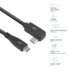 ACT USB 3.0 kampinis kabelis USB-C 2 metrai 5 Gbit/s Juoda