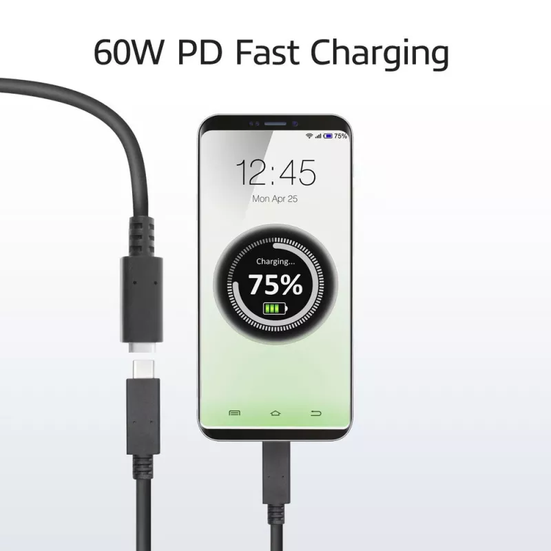 ACT USB 3.0 ilginimo laidas USB-C 2 metrai 5 Gbit/s Juodas