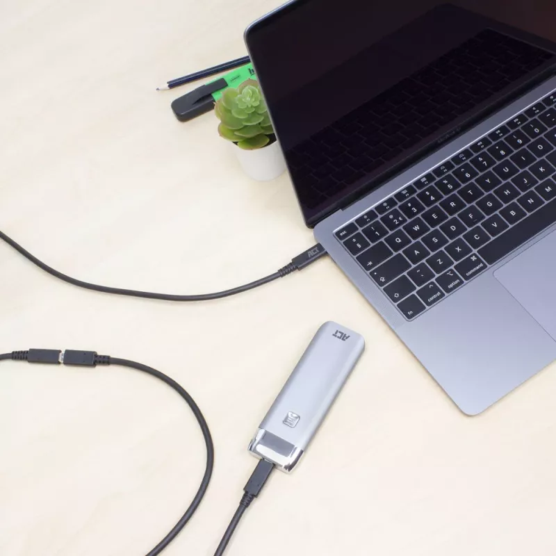 ACT USB 3.0 ilginimo laidas USB-C 2 metrai 5 Gbit/s Juodas