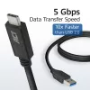 ACT USB 3.0 laidas USB-A į USB-C 1 metras 5 Gbit/s juoda