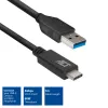 ACT USB 3.0 laidas USB-A į USB-C 1 metras 5 Gbit/s juoda