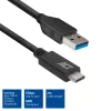 ACT USB 3.0 laidas USB-A į USB-C 2 metrai 5 Gbit/s Juodas