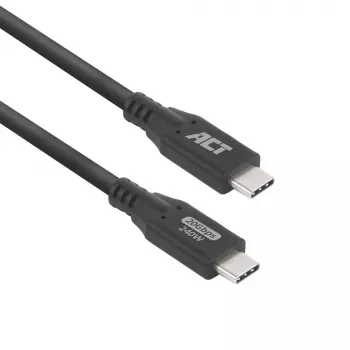 ACT USB4 20Gbps 240W USB Type-C laidas 1 m juodas