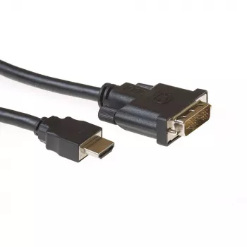 ACT 2 metrų HDMI į DVI-D adapterio laidas, HDMI A kištukas - DVI-D vienos jungties kištukas 18+1