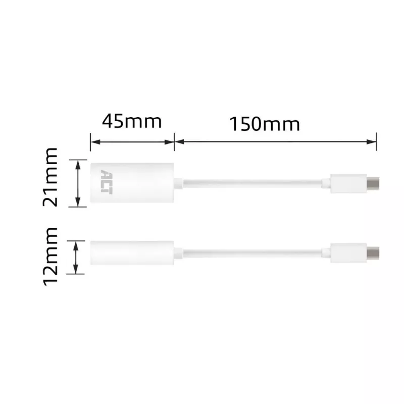 ACT 0,15 metro, Mini DisplayPort patinas į HDMI-A lizdas adapteris