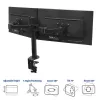 ACT Dviejų monitorių laikiklis biurui solid pro Spaustuvas / Varžtinis tvirtinimas 12 kg 10-32 col.