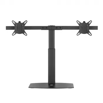 ACT monitoriaus stovas 27 inch biurui, laisvai stovintis su dujine spyruokle, skersiniu, 2 monitoriams
