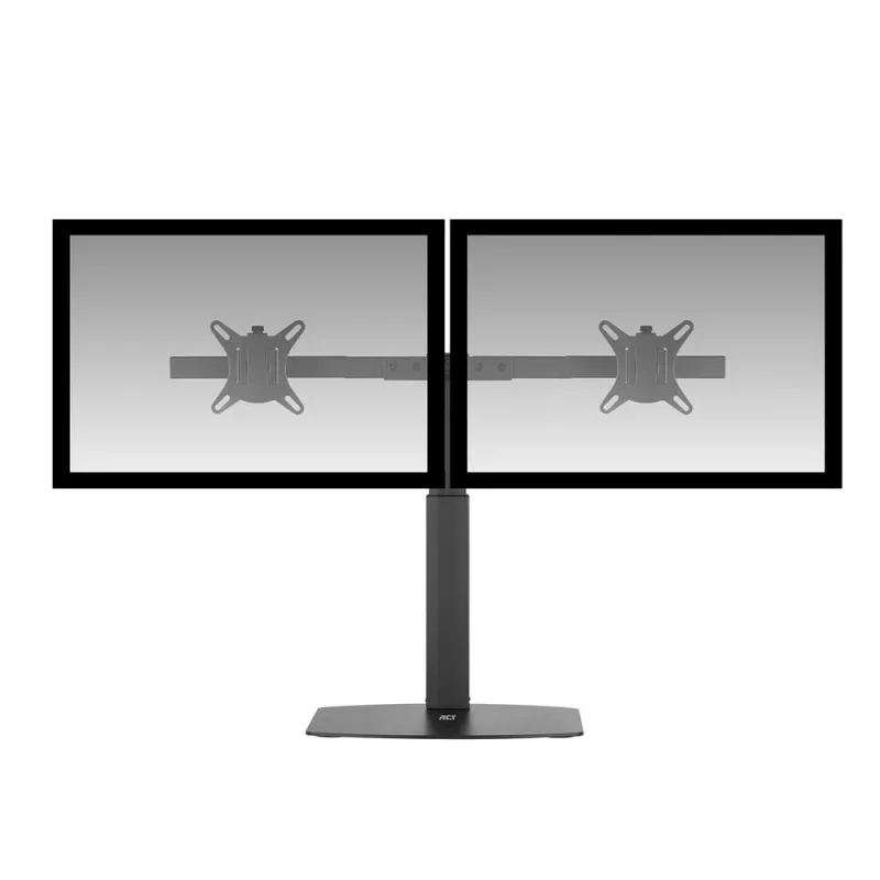 ACT monitoriaus stovas 27 inch biurui, laisvai stovintis su dujine spyruokle, skersiniu, 2 monitoriams