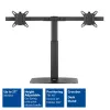 ACT monitoriaus stovas 27 inch biurui, laisvai stovintis su dujine spyruokle, skersiniu, 2 monitoriams