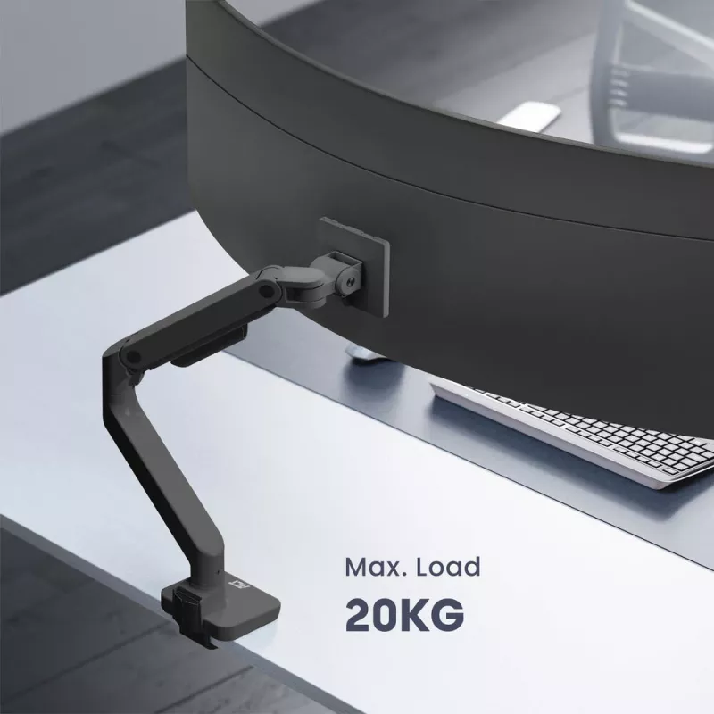 ACT Monitor laikiklis 49 colių biuro premium dujinė spyruoklė 1 monitoriui Clamp/Grommet 20 kg