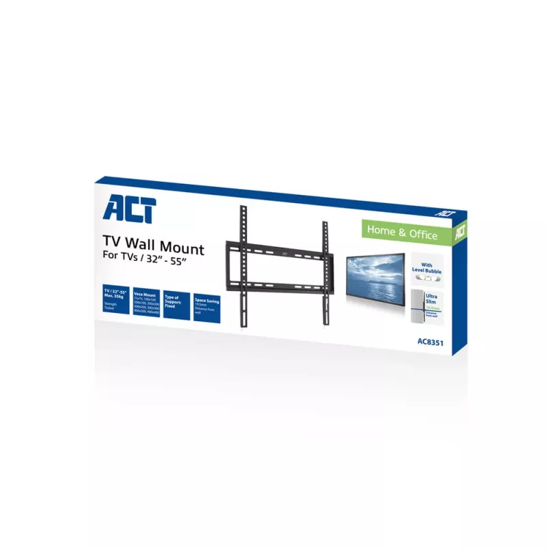 ACT TV sieninis laikiklis 32 col. iki 55 col. VESA 35 kg juodas