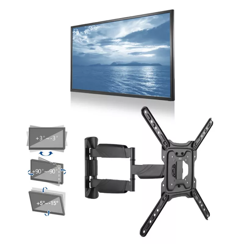 ACT Full Motion TV sieninis laikiklis 23 col. iki 55 col. VESA 35 kg