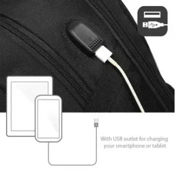 Kuprinė ACT Global AC8530 15,6 col. vienspalvė USB išvestis