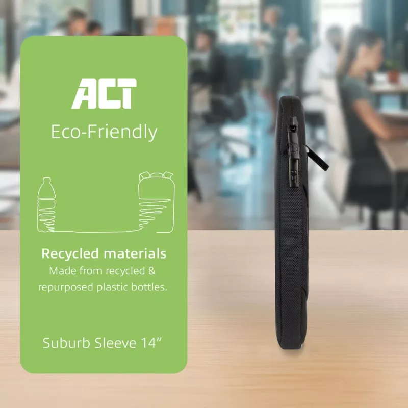 Nešiojamojo kompiuterio įmautė ACT Suburb 14,1 colio iš perdirbtų plastiko butelių