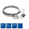 Nešiojamojo kompiuterio spyna ACT AC9030 Metallic Round Key 2m kabelis