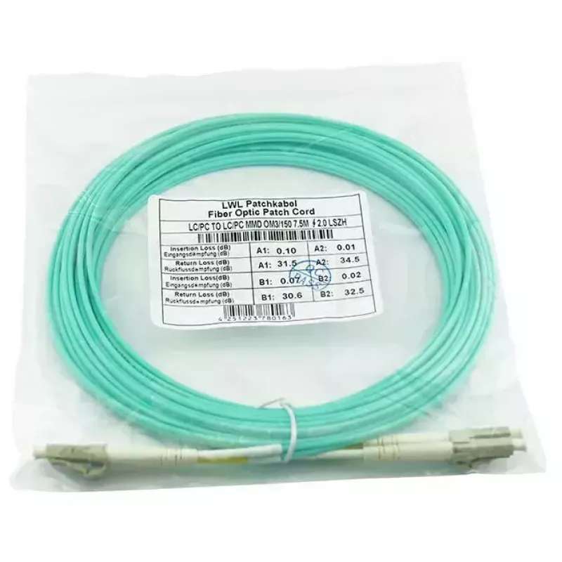 Šviesolaidinis kabelis BlueOptics AJ839A 50 m LC OM3 Aqua