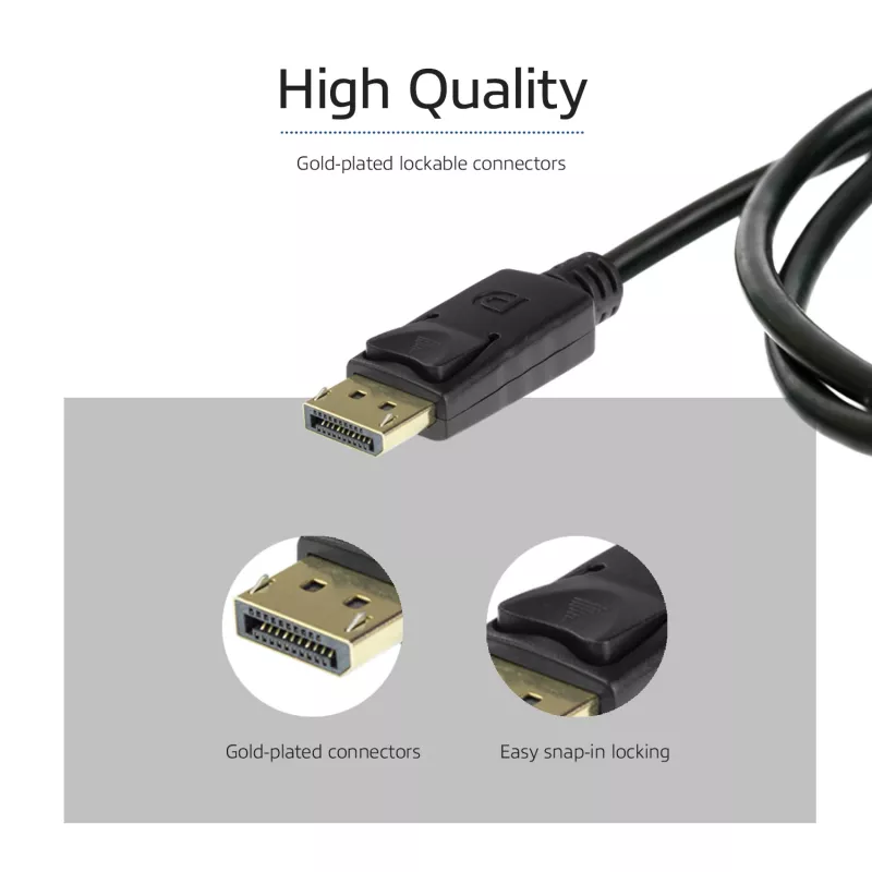 ACT 1 metro DisplayPort 1.4 laidas 8K kištukas - kištukas