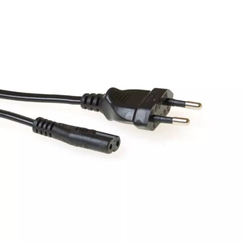 Maitinimo laidas Euro kištukas - C7 lizdas juodas 1,5 m ACT Powercord