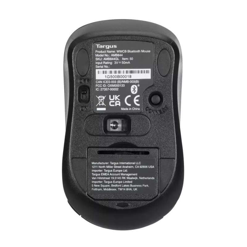 Targus AMB844GL pelė biuro Abiem rankoms tinkama Bluetooth Optinė 1000 DPI