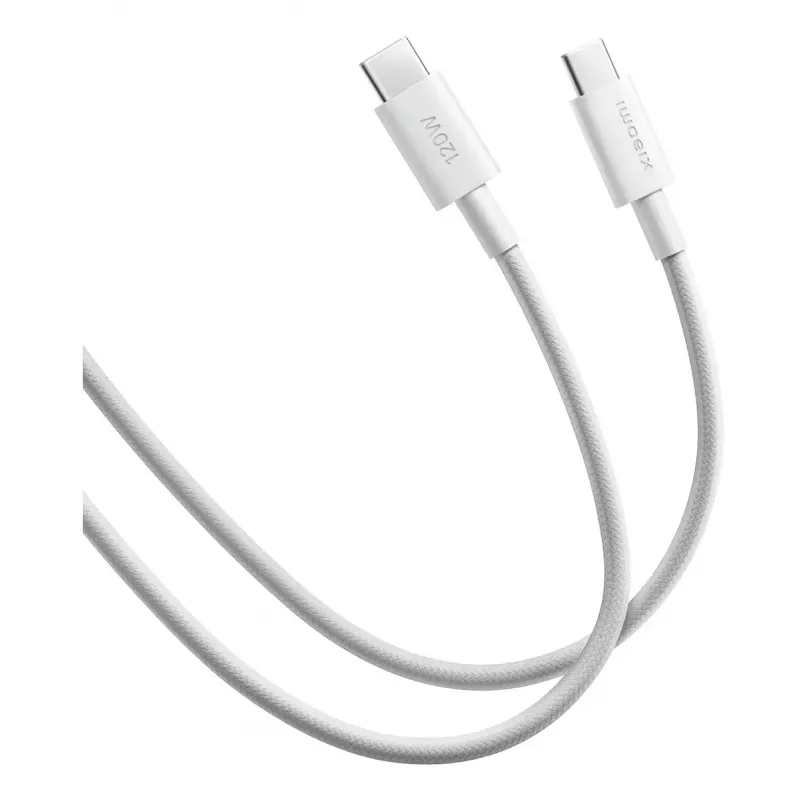 USB-C į USB-C laidas Xiaomi BHR087KGL 1 m, USB 2.0, 0,48 Gbit/s, baltas