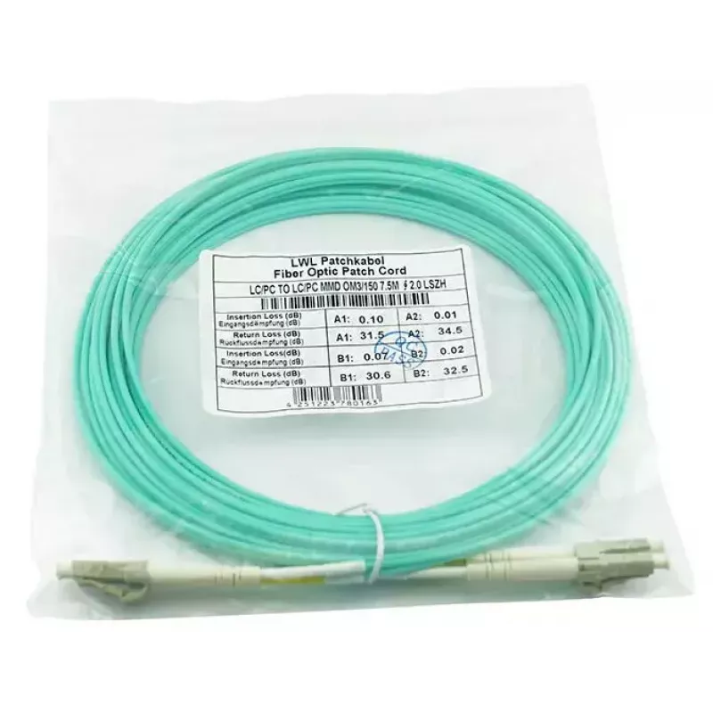Šviesolaidinis kabelis BlueOptics BK842A 30 m LC OM3 Aqua