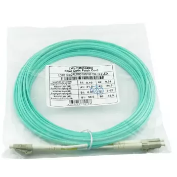 Šviesolaidinis kabelis BlueOptics BK843A-BO 50m LC OM3 Aqua