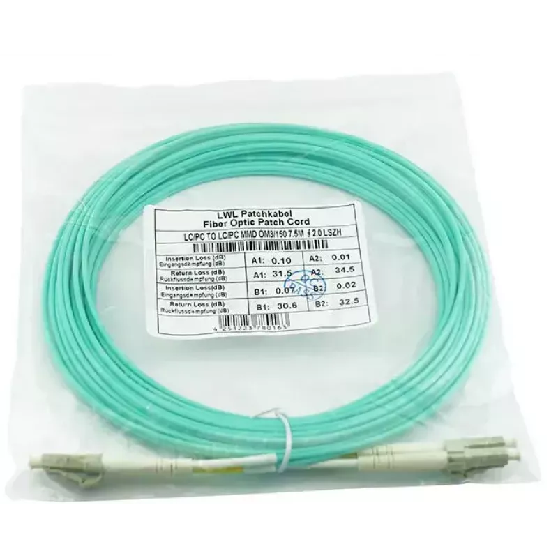 Šviesolaidinis kabelis BlueOptics BK843A-BO 50m LC OM3 Aqua