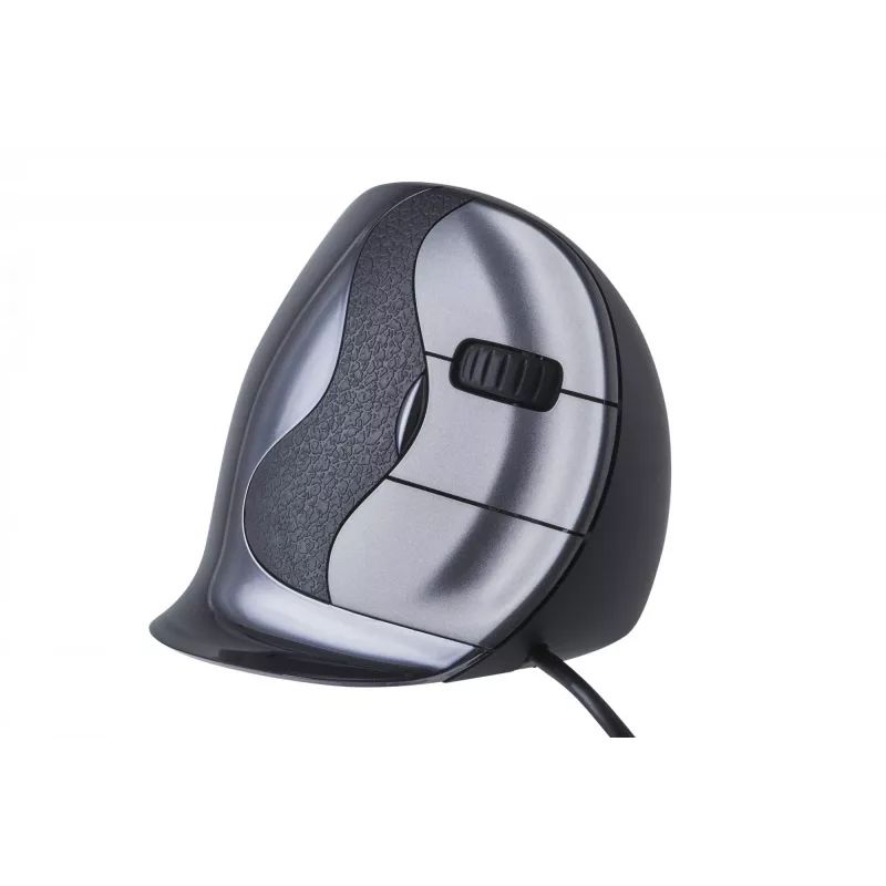 BakkerElkhuizen Evoluent D maža, dešinei rankai, vertikalus dizainas, lazeris, USB Type-A, 3200 DPI, juoda