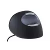 BakkerElkhuizen Evoluent D maža, dešinei rankai, vertikalus dizainas, lazeris, USB Type-A, 3200 DPI, juoda