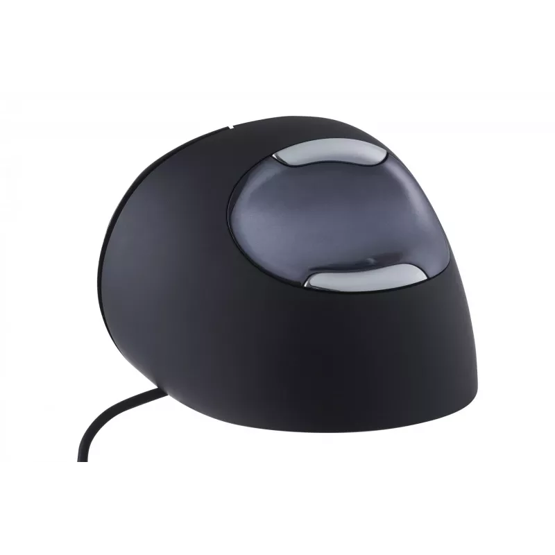 BakkerElkhuizen Evoluent D maža, dešinei rankai, vertikalus dizainas, lazeris, USB Type-A, 3200 DPI, juoda