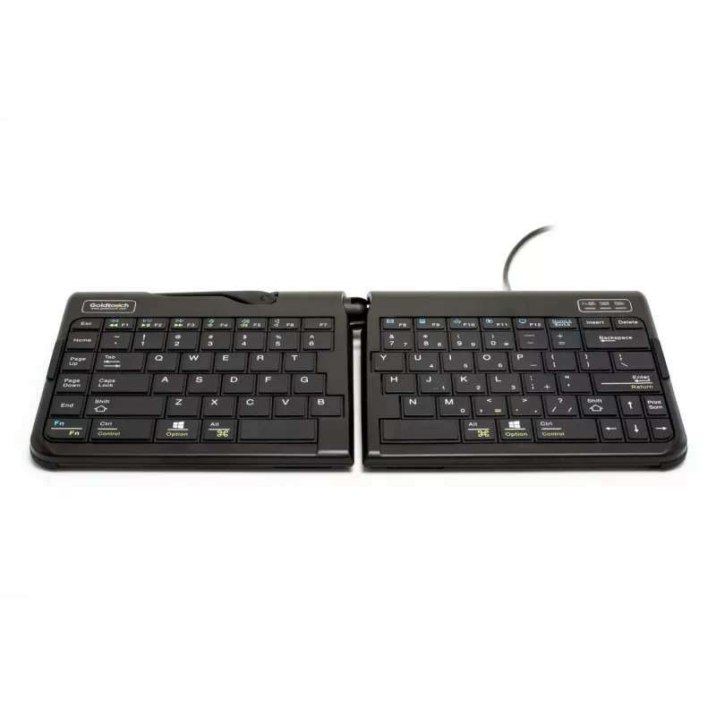 BakkerElkhuizen Goldtouch Travel Go2 Wired DE Qwertz, Mini, Wired, USB, Scissor key switch, QWERTZ, Black
